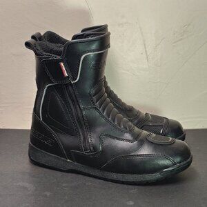 Sedici Antonio Motorcycle Boots Mens Size 11 Black Leather Waterproof Riding